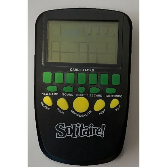 Solitaire Electronic‎ Handheld Game Tested Working w/ Card Stacks Timer w/Sound - Picture 2 of 3